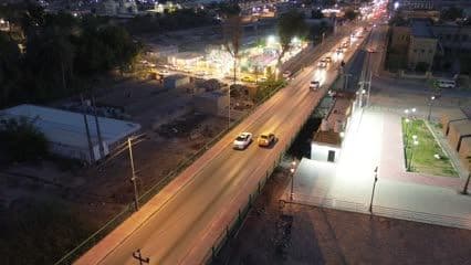 حركة السيارات على جسر الكوفة