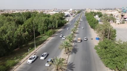 شارع الحزام الاخضر , اشجار, سيارات