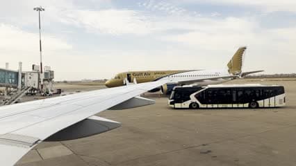 مطار بغداد الدولي , المدرج , من داخل الطائرة